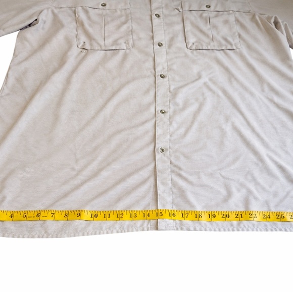 Magellan Fish Gear 3XL Angler Fit Vented Fishing Shirt Tan - Picture 4 of 10